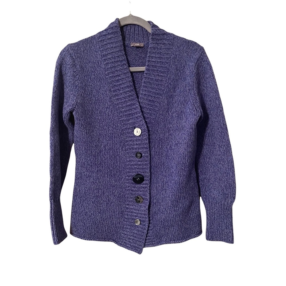 J Jill Button Up Lilac Sweater, Size S